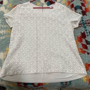 Market Sprue White Lace Top with back zip detail